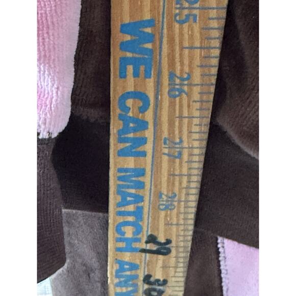 Vtg Y2k Jane Ashley Women's Two Piece Velour Sweat Track Suit Brown Pink 1x - Picture 4 of 14